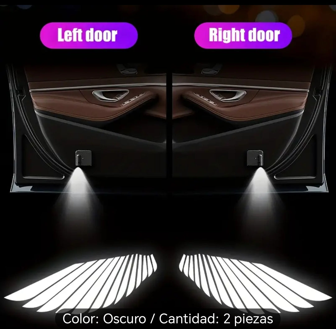 Proyector de alas de ángel para puerta de auto 2 unidades no requiere cableado