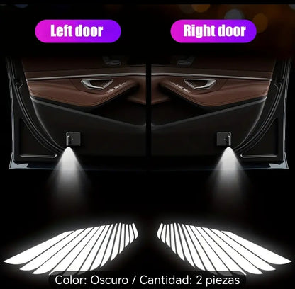 Proyector de alas de ángel para puerta de auto 2 unidades no requiere cableado